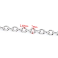 Silver stainless steel 1.8mm thin Cuban link chain for DIY necklace jewelry making - Oval Cut Corner Chain 7mm / Steel