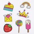 5D DIY diamond stickers for kids featuring colorful cake, rainbow, and heart designs - 906-2/Cartoon Mixed
