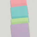 Neon-Haftnotizen in Pink, Blau, Grün und Violett, quadratische 3x3 Zoll Notizblöcke - 4 Blöcke (200 Blatt) / Helle 4 Farben