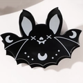 Pinza de pelo de murciélago negro con patrones de luna para peinado de Halloween - Murciélago