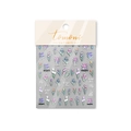 3D embossed tulip nail art stickers in purple and pink floral patterns with spring text - Tulip Floral Style (to3831)
