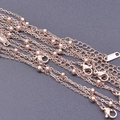 Mehrsträngige 1,6 mm Edelstahl-Perlenkette in elegantem Roségold-Finish für DIY-Schmuck - Roségold