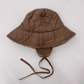 Bob matelassé marron avec doublure polaire chaude et mentonnière réglable pour femme - M (56-58cm) / Marron