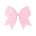 Pink grosgrain ribbon bow hair clip with double layer and swallowtail for girls - Light Pink (11)