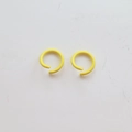 Spiral open jump ring for DIY crafts in high-saturation bright yellow painted finish - Yellow