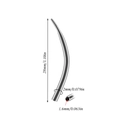 Silver 316L stainless steel curved piercing needle guide tool, 28mm length, 1.6mm inner diameter - Curved-1.6mm Thread 2mm Thickness