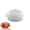 Grande stampo tondo in silicone da 14,5 cm per resina epossidica e candele con prodotto - Ovale - N. 2