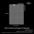 A5 size 6-pocket transparent photo card sleeves with 10 pieces 0.1mm thickness - A5 6-Pocket Pages 10 Sheets 85#