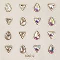 Self-adhesive crystal butterfly face jewelry stickers with drop and triangle rhinestones - EGS012-Triangle/Teardrop Clear