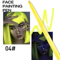 Crayon de peinture faciale jaune fluo UV imperméable pour maquillage d'Halloween - N°04