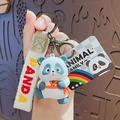 Cute panda keychain with orange martial arts outfit and white PANDA wristlet strap - Sports - Kung Fu Panda