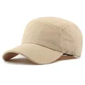 Cappello camper a 5 pannelli in tessuto ad asciugatura rapida kaki chiaro traspirante - Cachi
