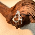 Minimalistischer silberner unregelmäßiger geometrischer Ring aus poliertem Edelstahl - Silber (JZ-YS466-S)