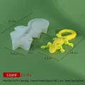 Molde de silicona transparente para lagarto DIY con textura de escamas y lagarto verde - Lagarto DJ-152