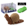 Interactive IR remote control snail toy in desert grey with bionic shell and green controller - Remote Control Snail - Tan