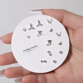 Detailed view of 13 silver stud earrings with pearls and butterflies on white card - 6 Pairs Set / E0525-1 (Silver Butterfly Pearl Set)