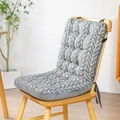 Cuscino per sedia spesso grigio scuro con frecce geometriche e cinghie di fissaggio - Edizione Standard [33*42*45cm] / Quadrilatero/Quadrato Retrò