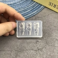 Molde de silicona transparente para uñas con tres diseños detallados de serpientes 3D - 122-Serpiente sosteniendo diamante