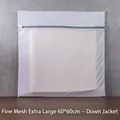 Extra large 60x60cm fine mesh laundry bag with grey zipper for washing down jackets - Pure White - XL / 60x60cm