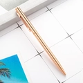 Slim rose gold metal ballpoint pen with minimalist clip for business and gift use - Cross Style Rose Gold