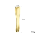 Golden zinc alloy eye cream spatula 59mm length with metal finish for facial massage - Gold Trapezoid Spoon (X0137)