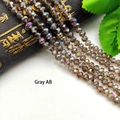 Faceted grey AB crystal glass beads for DIY jewelry making with sparkling finish - Size 1 (Approx 2mm) / Grey AB Color
