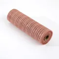 Rose gold mesh ribbon with metallic thread for Christmas DIY tree and gift decoration - 26cm X 10 Yards / Rose Gold with Rose Gold Glitter
