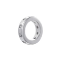 Distanziatore rotondo di lusso in argento con zirconi scintillanti per creazione gioielli - Platino Zircone Bianco