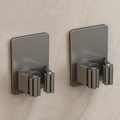 Supporti a parete per scopa e mocio grigio canna di fucile, set da 2 con pinze a rullo - Porta Mocio Singolo In Acciaio Inossidabile 304 - Grigio Fucile *2