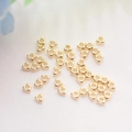 Perline a triangolo vuoto in oro 14k per creazione di gioielli fai-da-te su stoffa - Triangolo da 3mm / Oro 14K