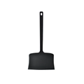 Single black silicone spatula with ergonomic hanging hole on a white background - Wide Turner (Black)
