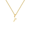 Minimalist gold heart pendant necklace featuring the cursive letter J on a fine box chain - Letter J (XL-82-4)