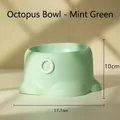 Bol pour chat vert menthe en forme de poulpe avec base stable pour animaux - Style Poulpe / Vert menthe