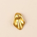 Golden acrylic petal earring pendant with metallic texture and organic curved design - 10Pcs Small / Gold