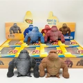 Squishy gorilla toy set in display box featuring colorful stretchable stress relief monkeys - Muscle Gorilla (250g) Color Box / Gray/Brown/Blue/Red