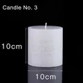 Candela a pilastro bianca No. 3 cilindrica per cene romantiche misura 10x10cm - Candela a pilastro bianca XXL