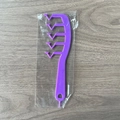 Portable purple Z-shaped comb for hair root volumizing and styling, plastic wide teeth - Purple (OPP Bag)