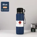 Blue 1000ml matte 316 stainless steel insulated water bottle with handle for outdoors - 1000ml / Business Blue