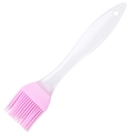 Pennello da cucina in silicone rosa con manico bianco per barbecue e pasticceria - Pennello medio in silicone 17g (Rosa)