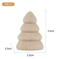 Albero di Natale in legno grezzo fai-da-te HE11, decorazione da tavolo alta 3,5 cm - Albero di Natale n. 1 (HE11) / Altezza 3,5 cm/Diametro base 2,5 cm
