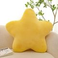 Soft yellow star plush pillow on a cozy beige sofa with natural home decor - 30cm-125g / Yellow