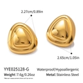 Élégantes boucles d'oreilles dorées en acier inoxydable étanche, style hypoallergénique - Style Triangle Goutte d'eau Doré (YYE025128-G)