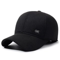 Gorra de béisbol negra con forro polar, logotipo GK metálico y tejido de sarga - Ajustable (56-60cm) / Negro