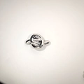 Minimalist silver twist knot zinc alloy spring hair clip with polished finish - Silver Twist Knot
