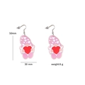 Dettaglio orecchini gnomo rosa con dimensioni 50x30mm e specifiche di peso pari a 6g - Gnomo con Cuore