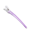 Professional transparent plastic hair sectioning clip with purple decorative stripe - Light Purple
