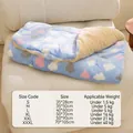 Blauwe flanellen huisdierdeken met wolken voor honden en katten, maten S tot en met XXXL - S (35x28cm) / Bondi Blauw Wolken