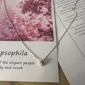 Vintage gold necklace with round purple zircon pendant and sparkling crystal halo - June Light Purple