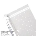 Snowflake print Christmas cellophane wrap roll, 35cm x 10m clear floral gift packaging - Christmas Cellophane [White]
