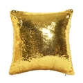Moderner quadratischer Kissenbezug mit glänzenden goldenen Pailletten für Dekokissen - 40*40cm (Nur Bezug) / Gold zu Silber